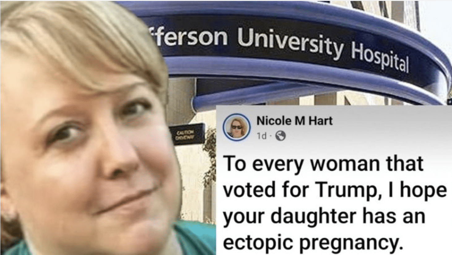 Philadelphia woman fired from Jefferson Health after wishing death on daughters of Trump voters